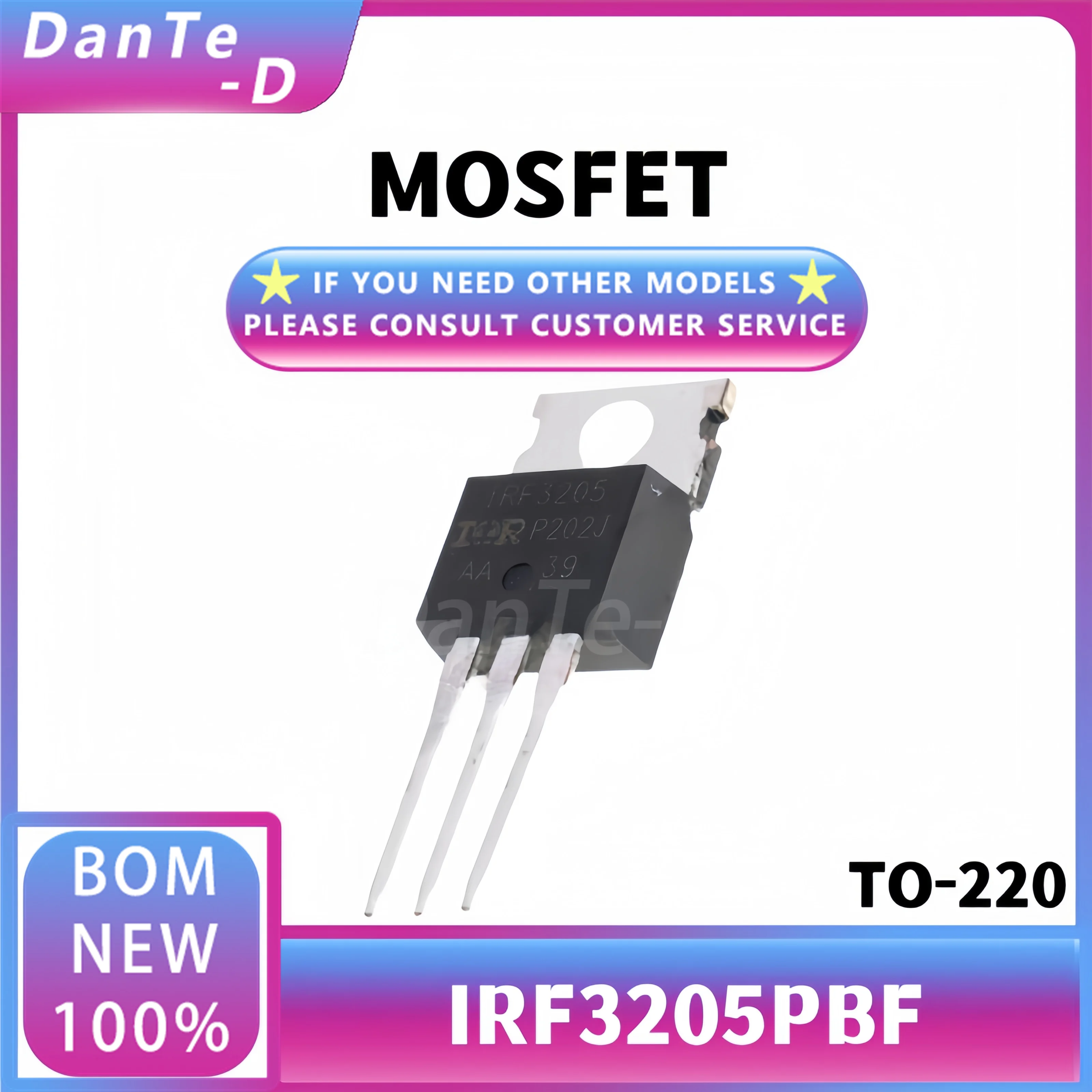 10ชิ้น IRF3205PBF ไป-220 N-Channel 55V 110A หลอดฟิลด์ผล Mosfet ของแท้