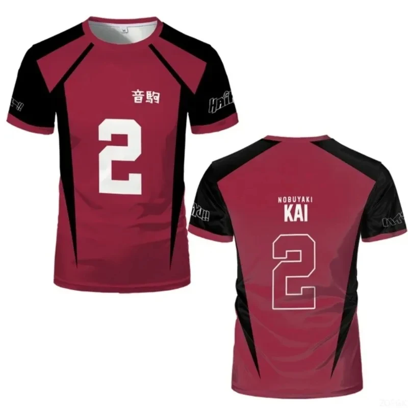 Haikyuu Nekoma High School Volleyball-Trikot Kuroo Tetsuro # 1 Kozume Kenma # 5 Anime Cosplay T-Shirt Sportbekleidung Uniform Herren Top – Detail 3