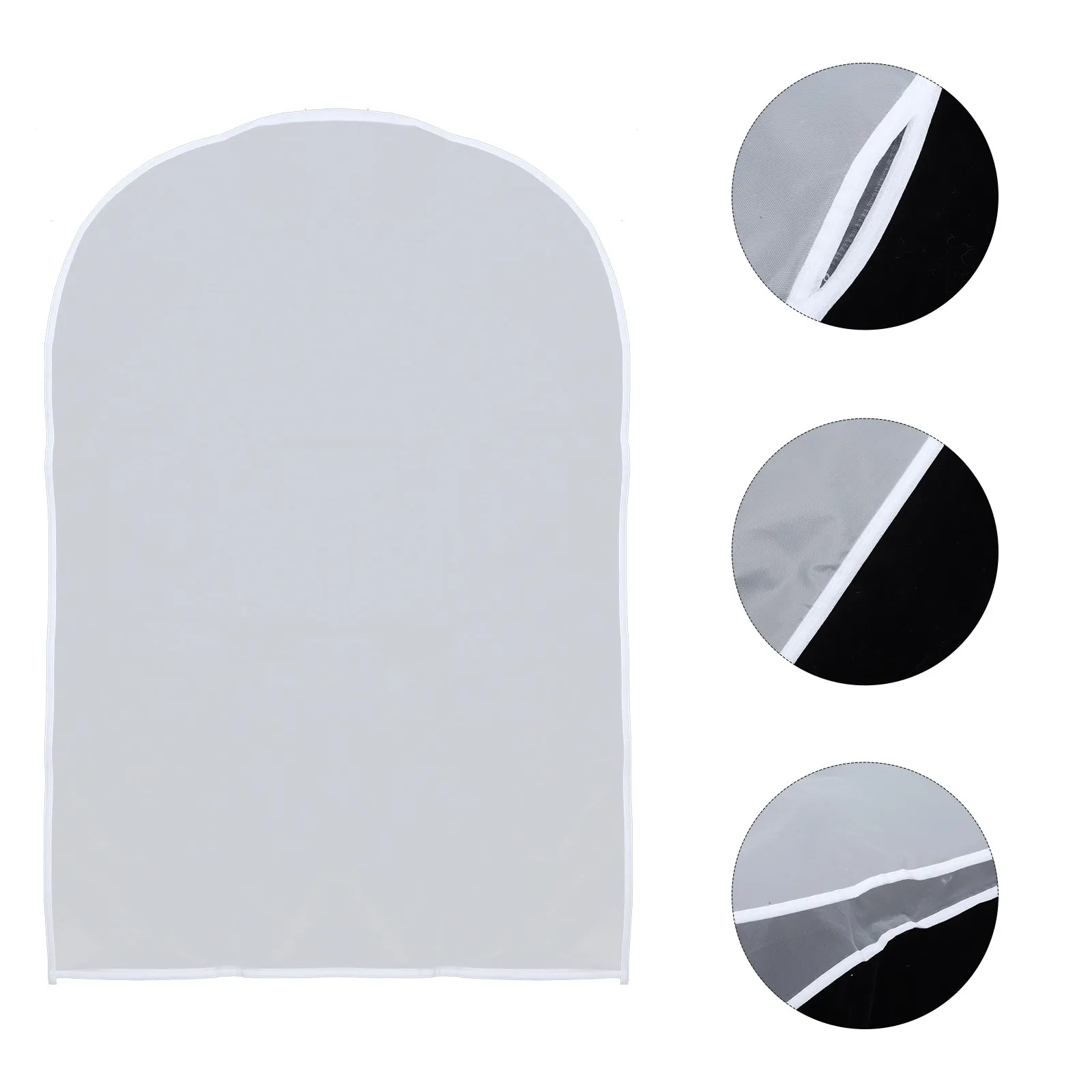 Dustproof Garment Bags 5 Pack Reusable Plastic Hanging Clothes Storage Covers for Coats Suits Wardrobe Home