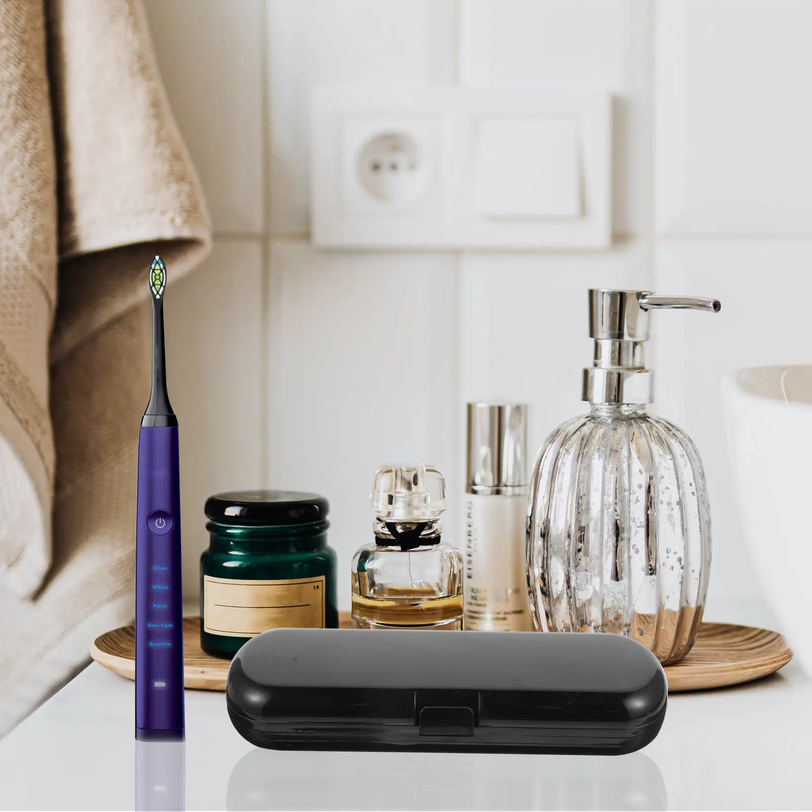 

Набор из 4-х водонепроницаемых футляров для электрических зубных щеток из ПП-пластика премиум-класса, портативные пылезащитные контейнеры для хранения для дома, ванной комнаты, кемпинга