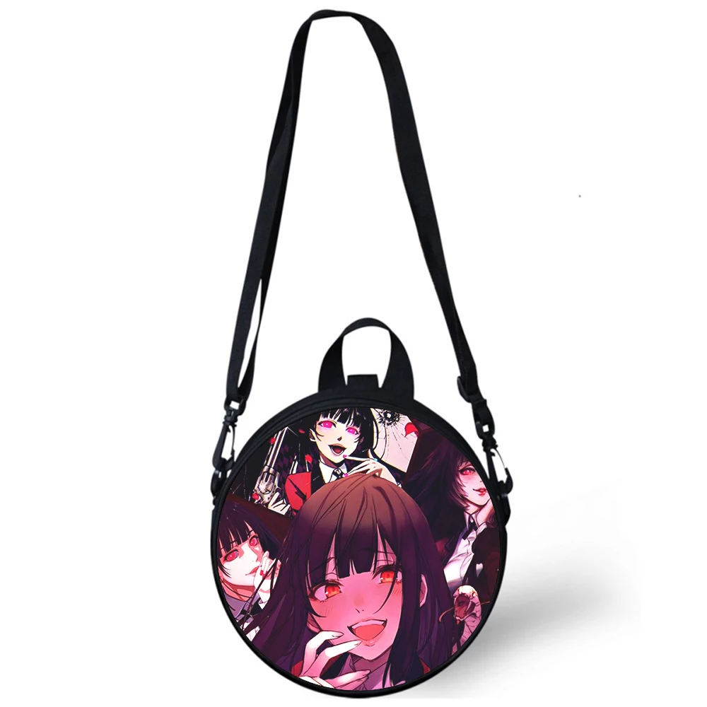 Kakegurui Jabami Yumeko Child kindergarten Bag 3D Print Crossbody Shoulder Bags For School Women Mini Round Bagpacks Rugtas Bag
