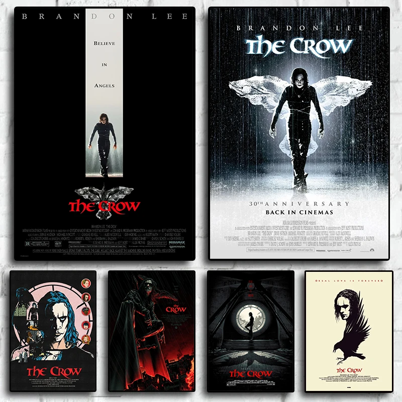 The Crow 1994 Vintage Classic Horror Movie Aesthetics Film Poster Canvas Painting Wall Art Pictures Home Interior Decor Gift