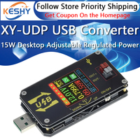 XY-UDP Digital USB DC DC Converter CC CV 0.6-30V 5V 9V 12V 24V 2A 15W Power Module Desktop Adjustable Regulated power supply