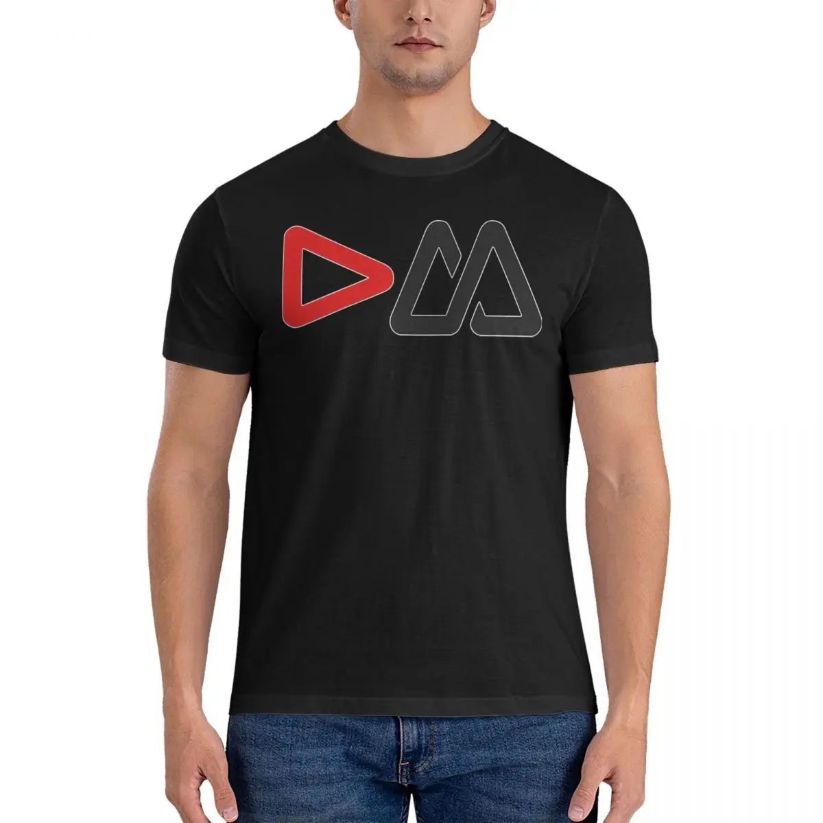 Funny DM T-Shirt for Men Round Collar Pure Cotton T Shirts Depeche Band Mode Short Sleeve Tees Gift Clothes official-website