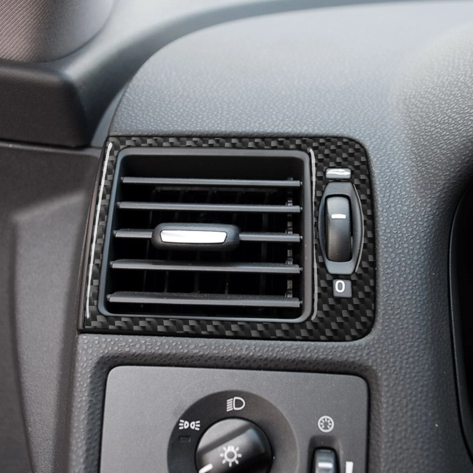 For Volvo S40 V50 2004-2011 C30 2006-2013 Carbon Fiber instrument Both Sides Air Outlet Vent Panel Cover Car Accessories Sticker view 2