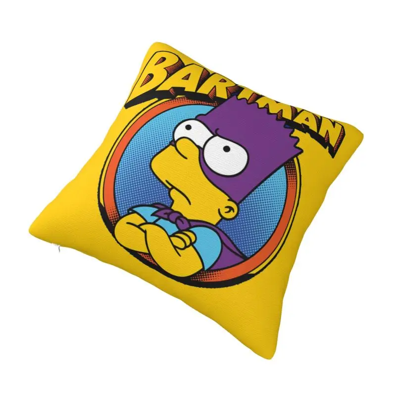 Custom The Simpsons Bart Cushion Cover Soft Cute Pillow Case