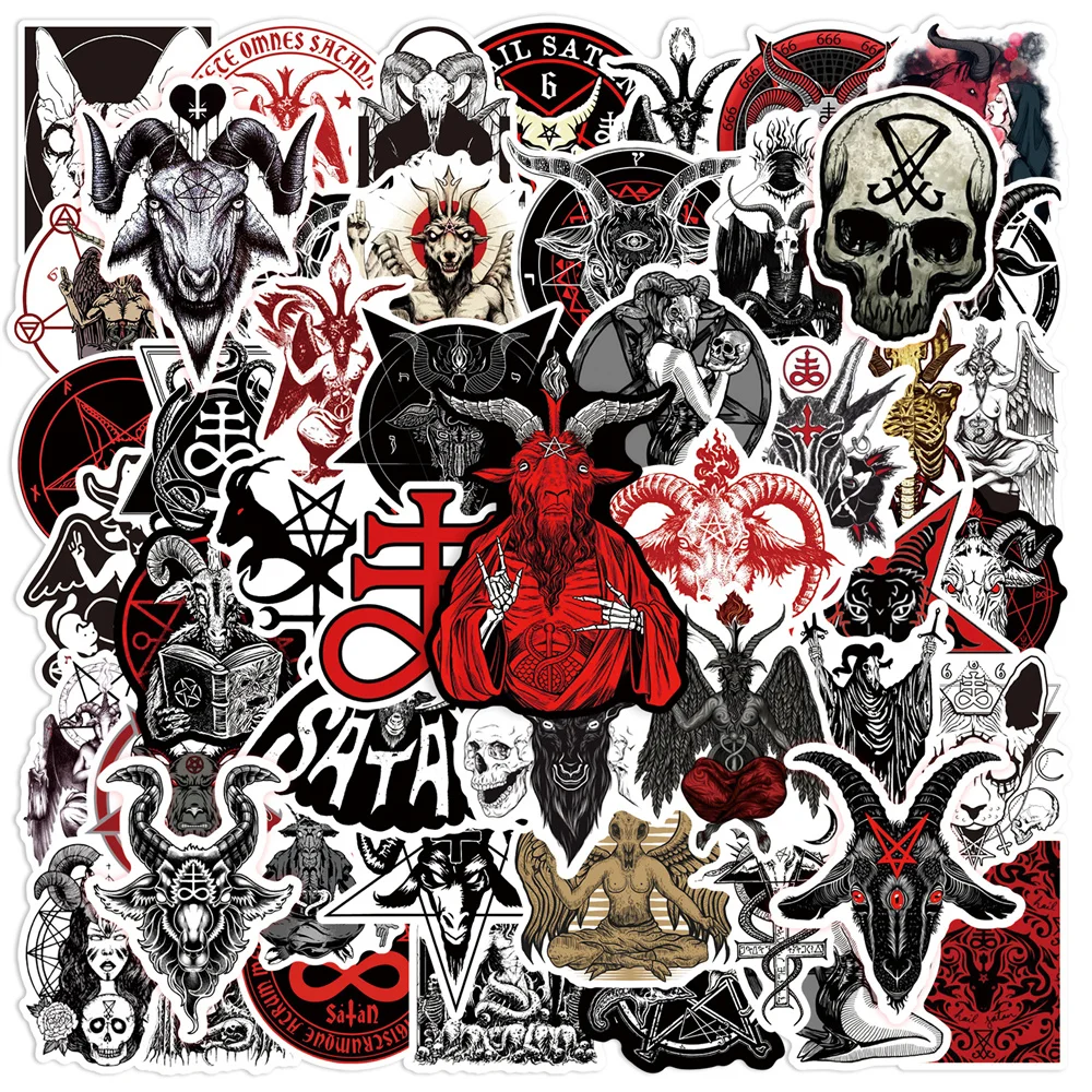 10/30/50PCS Cartoon Black Ram Animal Personality Creative Sticker Desk RefrigeratorPhone Skateboard Waterproof Sticker Wholesale