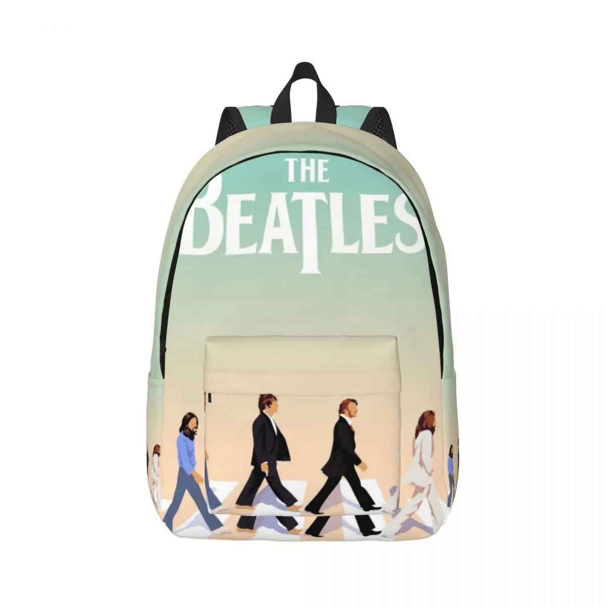 Harajuku The Beatle Memebers Art Backpack Student Schoolbag for Men Women Laptop Canvas Bags