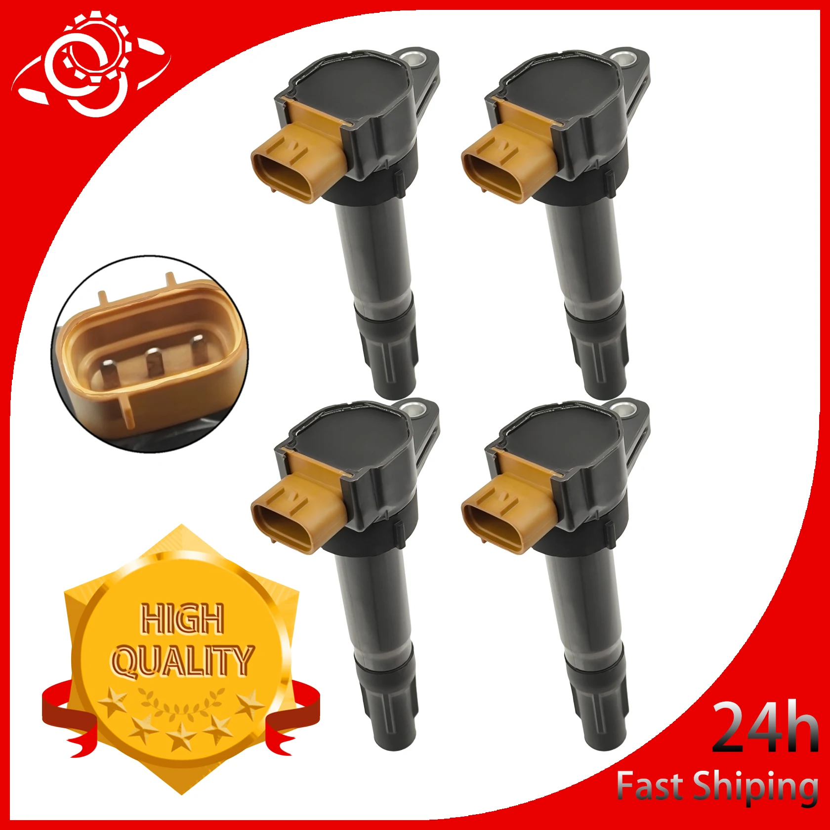 Новая 4X катушка автоматического зажигания 33400-51K20 33400-51K00 совместима с SUZUKI KIZASHI SX4 SWIFT SPLASH 1.2L 2.4L 2008-17 часть