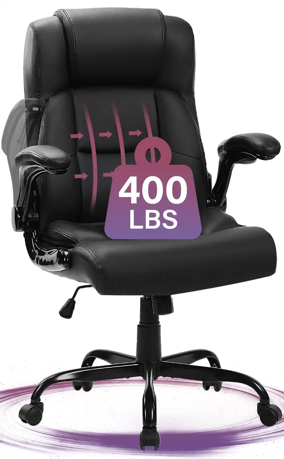 

Big and Tall Office Chair 400LBS Wide Seat Ergonomic Computer Desk Chair