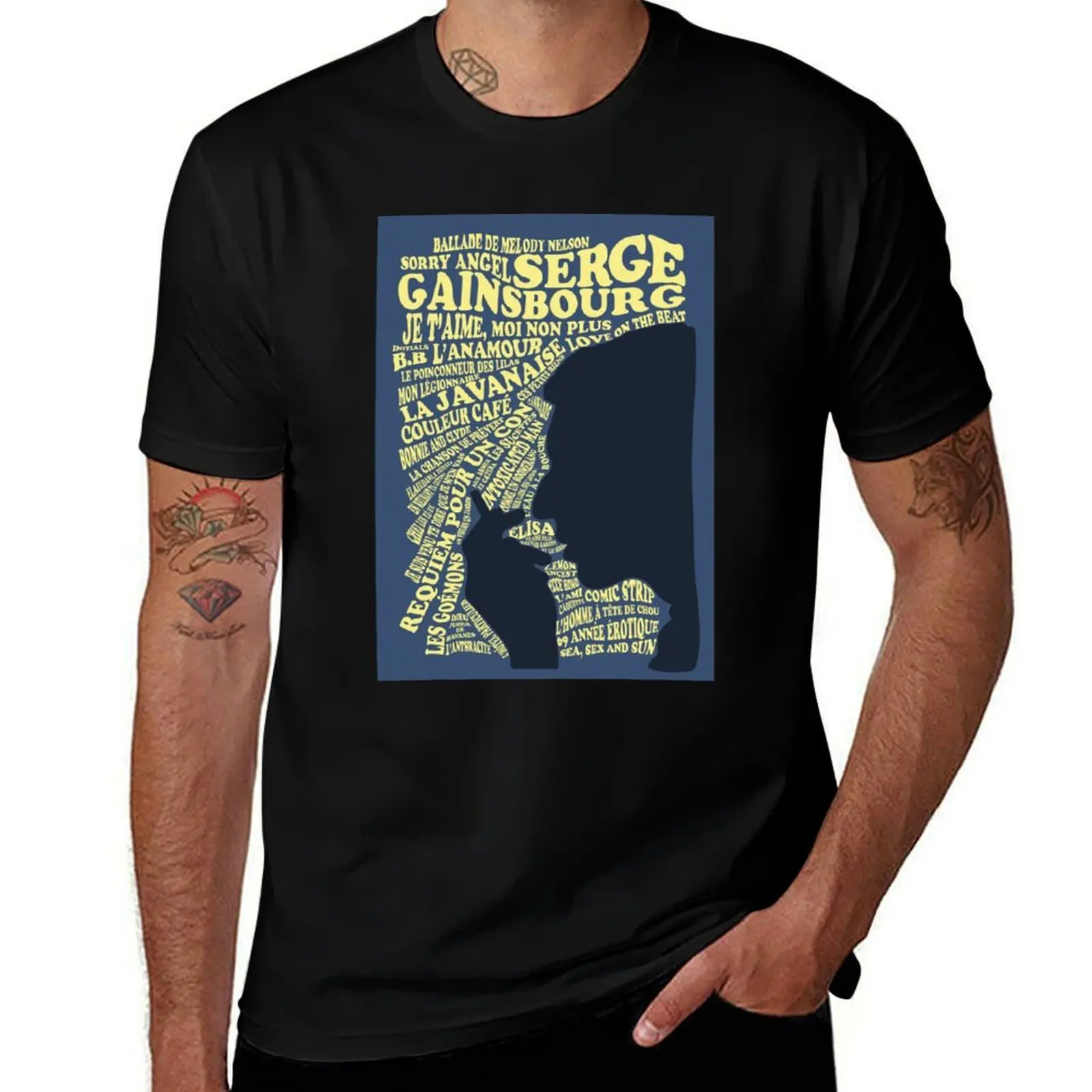 Serge Gainsbourg - Discographieessentiel T-Shirt Soft Cotton Print T-Shirt