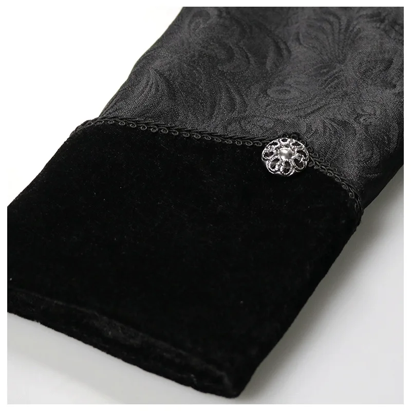 เสื้อโค้ททรงยาวปานกลางสไตล์พังก์ย้อนยุคสำหรับผู้ชาย  ชุดคอสตูมการแสดงละครจีนยุคกลาง  แฟชั่นใหม่ล่าสุดสำหรับวันฮาโลวีน