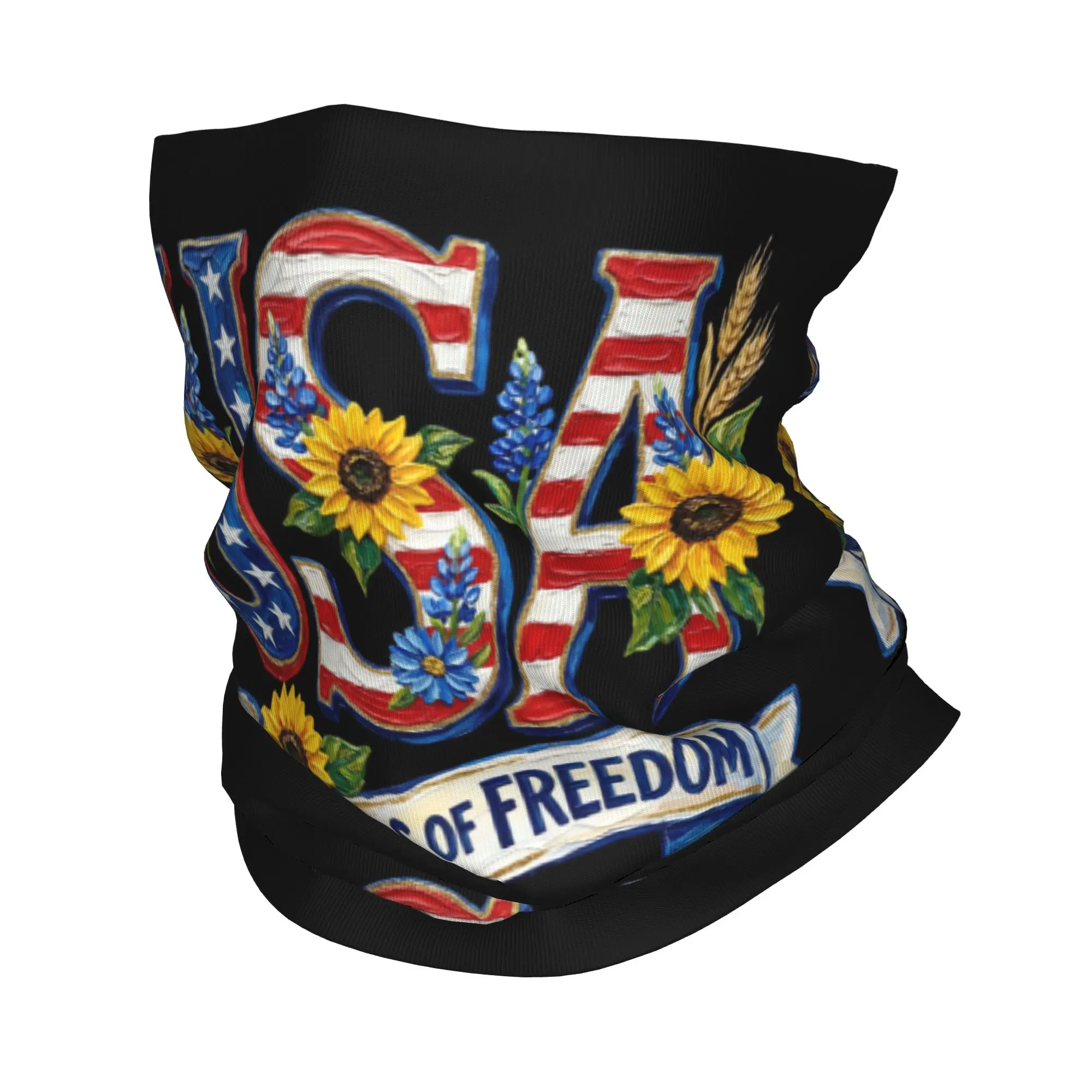 250 Years of Freedom 1776-2026 Bandana Neck Cover Printed Independence Day Balaclavas Face Scarf Warm for Men Women Adult Winter