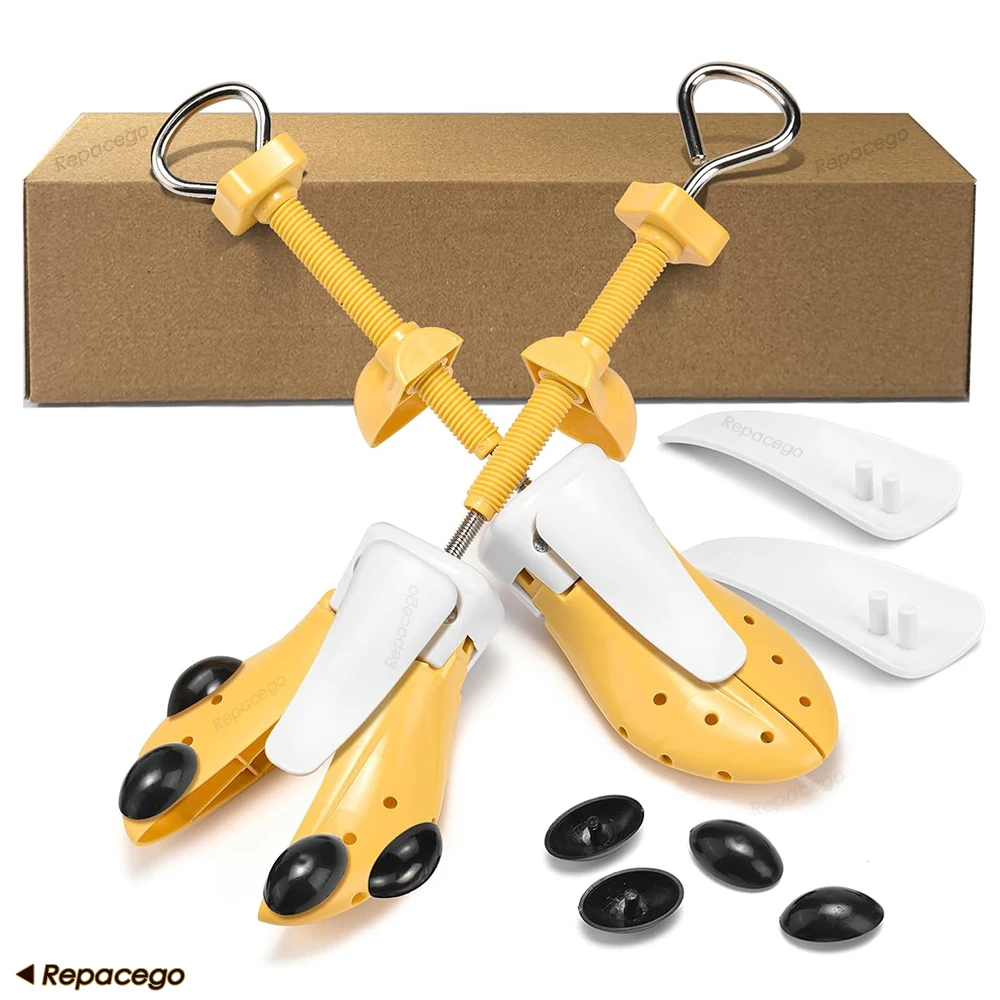 repacego-2pcs-shoe-trees-adjustable-shoe-stretcher-plastic-expander-men-women-unisex-length-width-feet-extender-keeper-widener