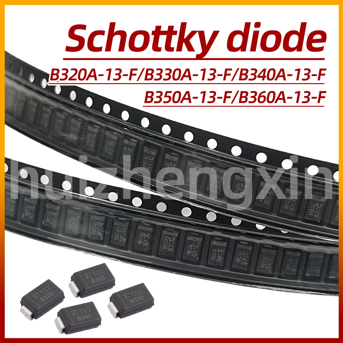 20PCS B320A-13-F B330A-13-F B340A-13-F B350A-13-F B360A-13-F 20V 30V 40V 50V 60V 3A Schottky diode SMA/DO-214AC