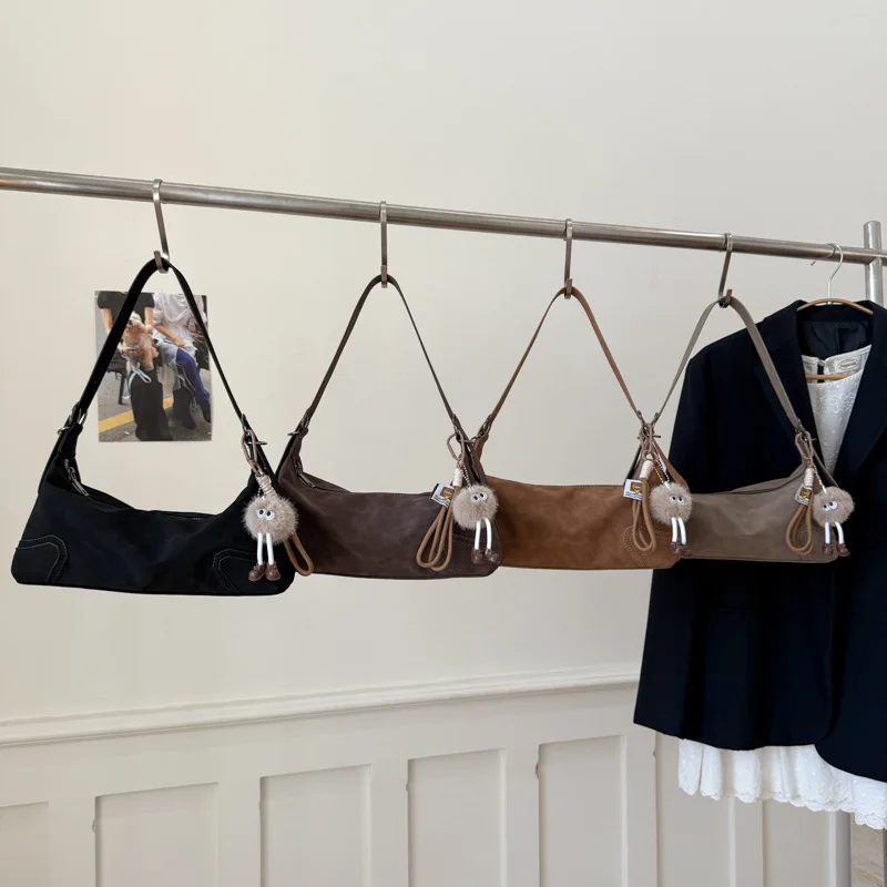 Sac à bandoulière de luxe d'inspiration Vintage pour femmes, Hobo en cuir vieilli, bandoulière décontractée multifonctionnelle pour le week-end et les voyages, 2025 ​