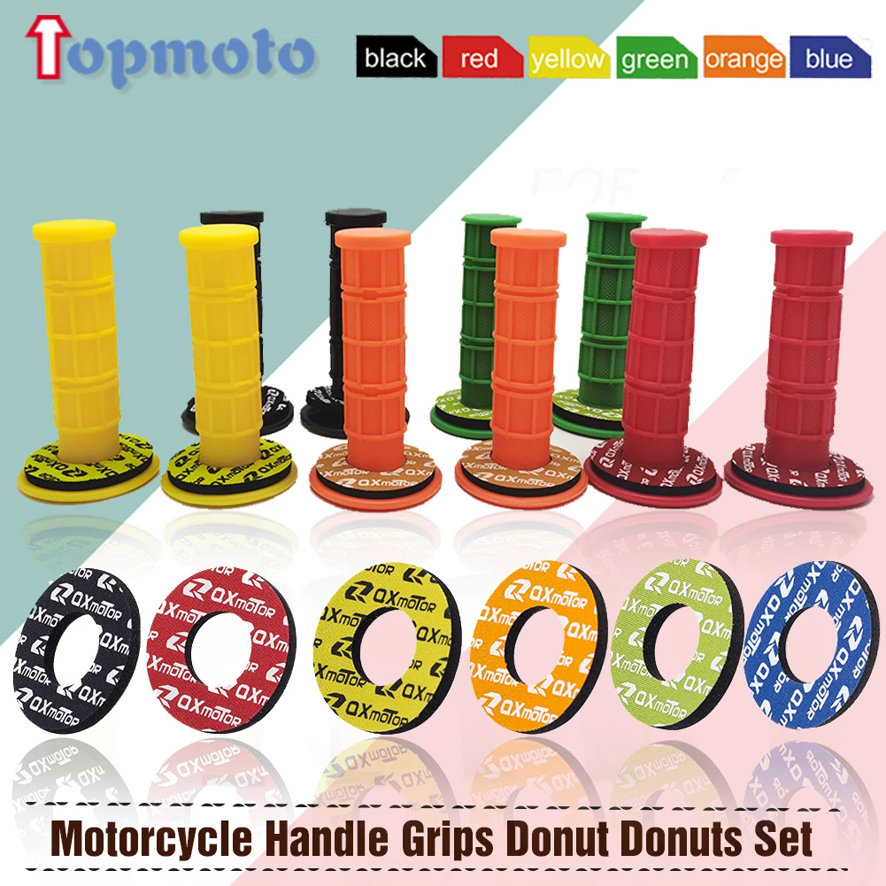 Motorcycle Handle Grips Donut Donuts Set For YAMAHA KTM CR CRF XR YZ YZF WR WRF RM RMX RMZ KLX Dirt Pit Bike Motocross Grips