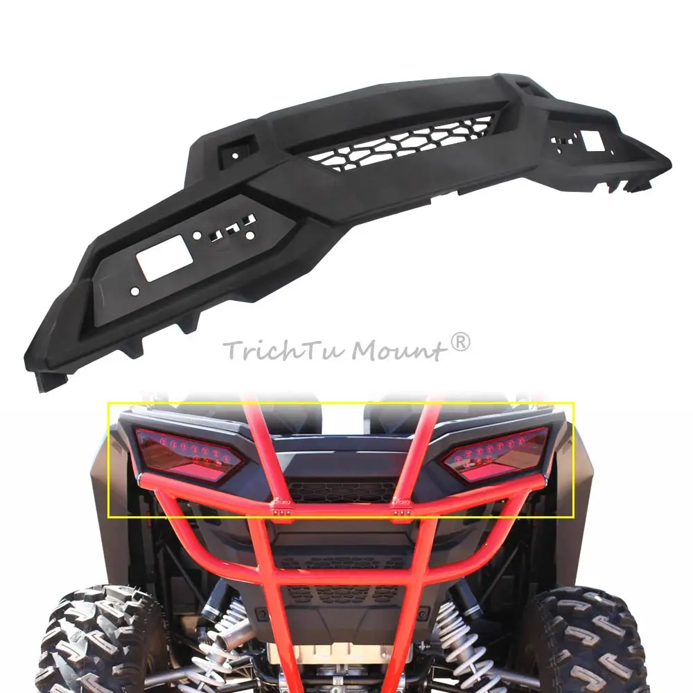 1Pcs Bumper Cover Rear-Fascia-Assembly Compatible With Polaris Rzr 2014-2018 Rear Bumper Cover Rear-Fascia-Assembly Matte Black