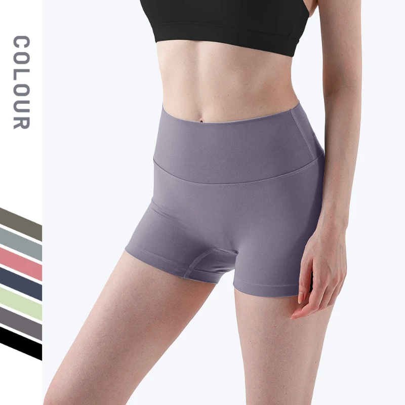 Female High Waisted Casual Workout Shorts Women Super Stretchy Athletic Shorts Soft Women Fitness Yoga Biker Seamless Short Q567