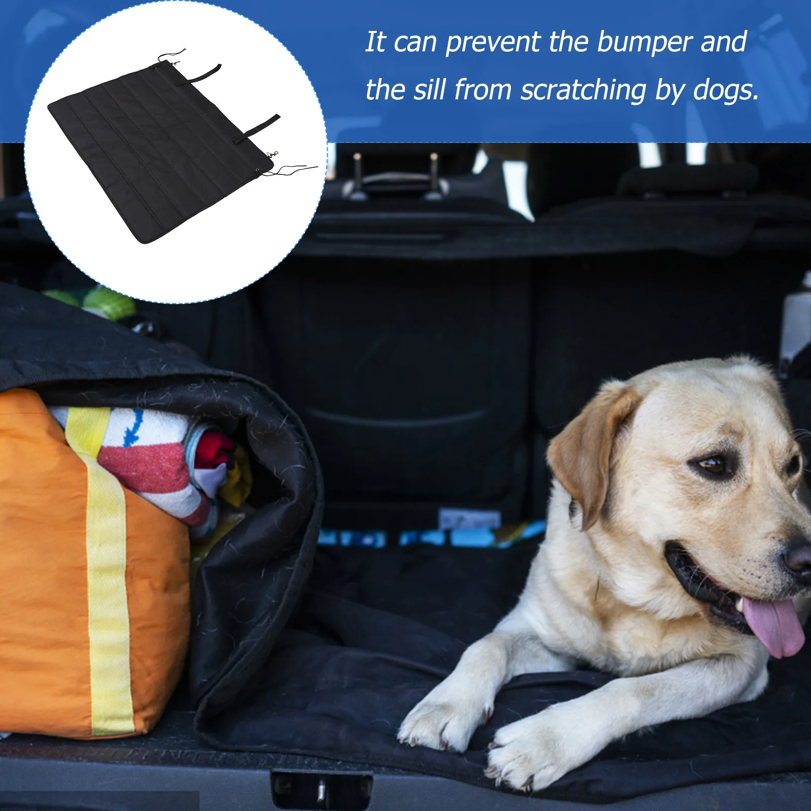 

Foldable Dog Cargo Pad for Cars Trucks Black Pet Floor Liner Anti Slip Protection Mat Easy to Seat Cover