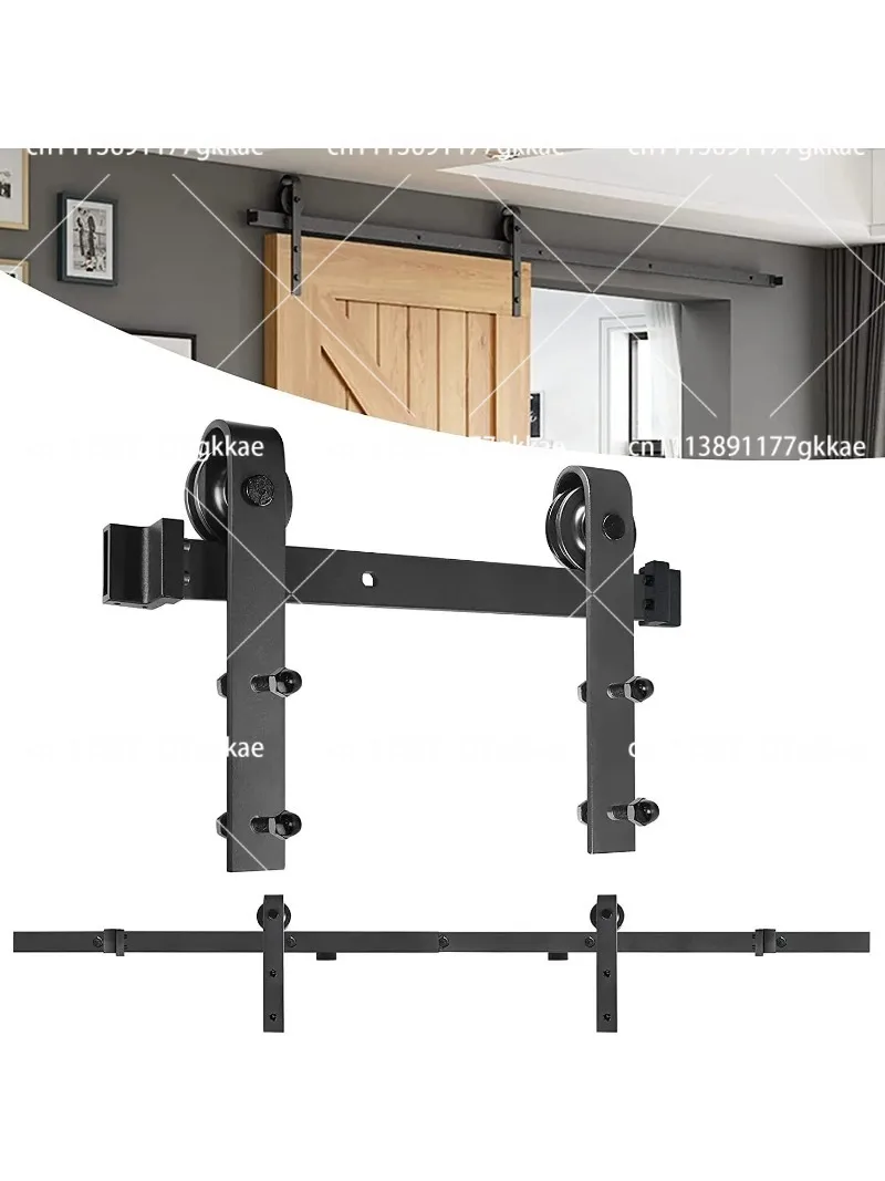 Barn door hanging rail full set of hardware accessories complete set of household sliding door rail slide