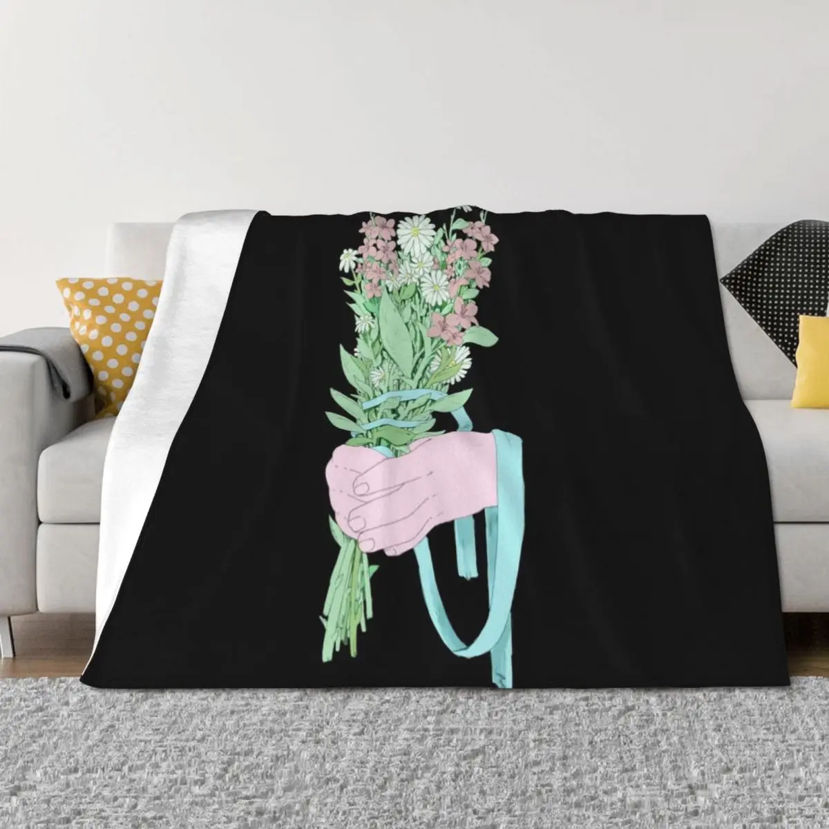 

Bouquet (notext) Throw Blanket Fashion Sofas Soft Plush Plaid Furrys Extra Large Throw Blankets