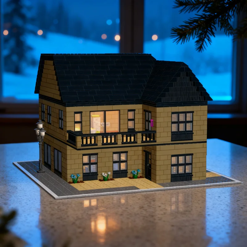 

3414 деталей MOC: Классическая модель дома-городка, строительные блоки, креативный подарок для самостоятельной сборки, декор для демонстрации, премиум-класс, для взрослых и детей, настольная игрушка для дома