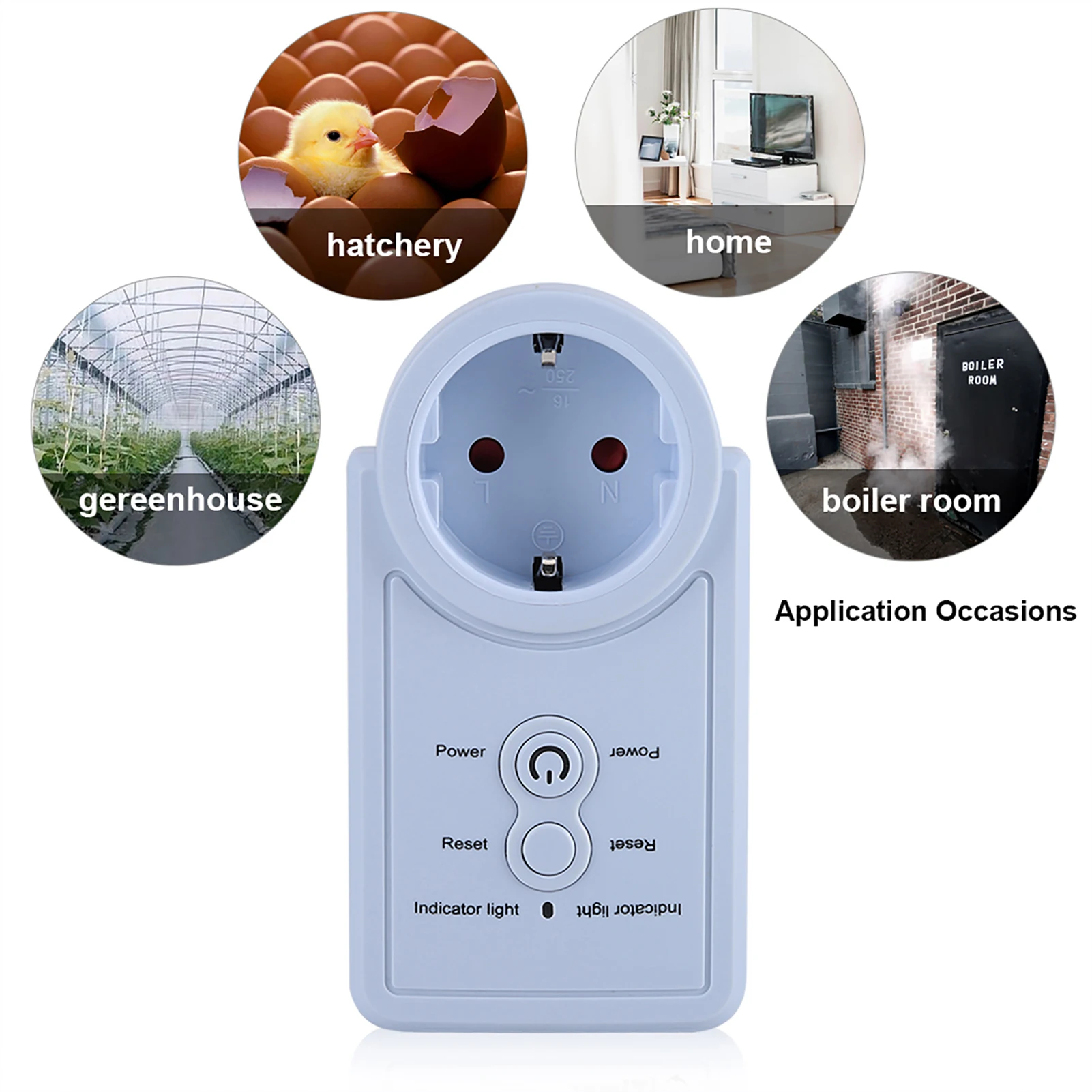 Smart GSM Power Outlet Plug Socket with Temperature Sensor SMS Command Control GSM Smart Switch