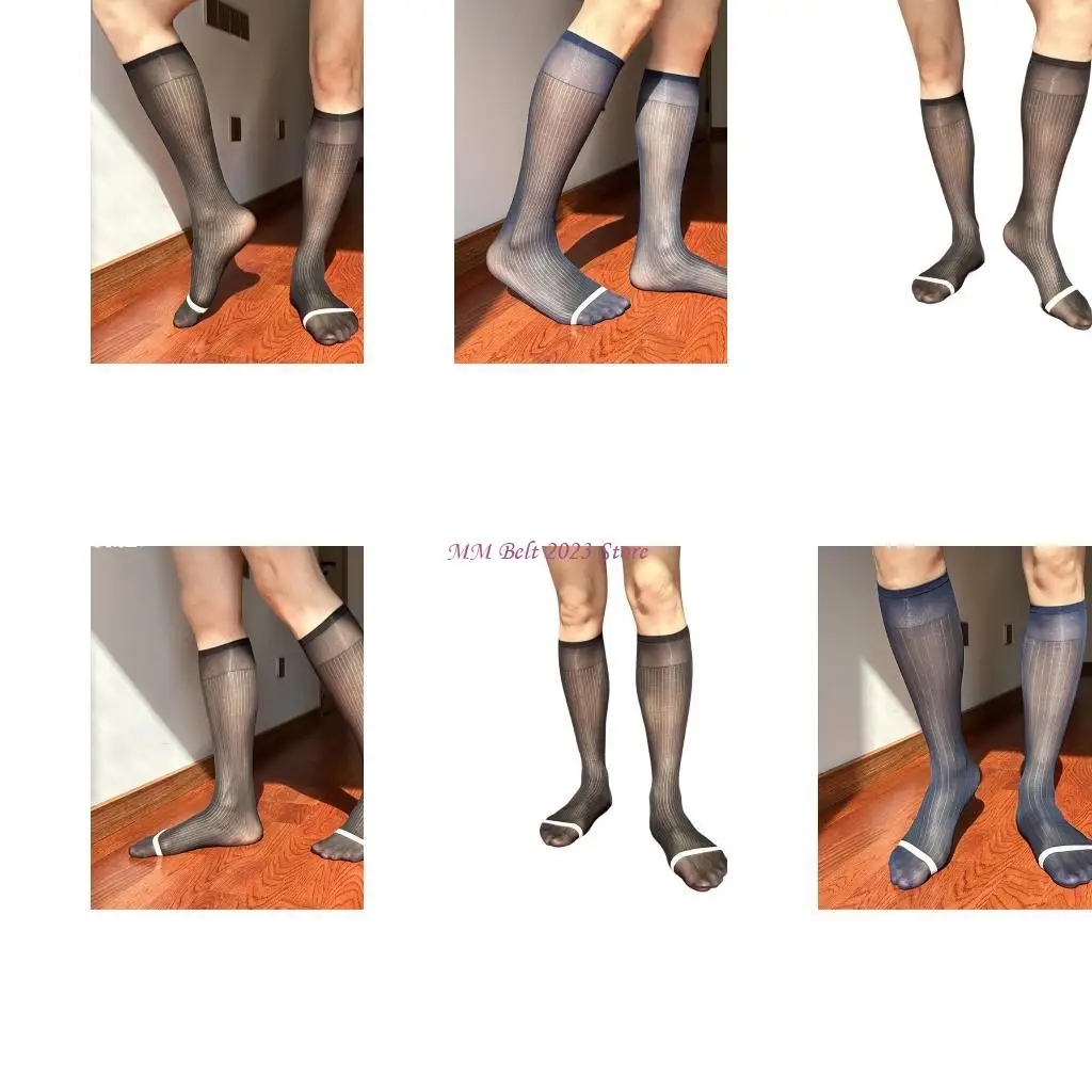 

49me Men's Formal Dlonge Dlonge с полосатым рисунком бизнес -платья чулки