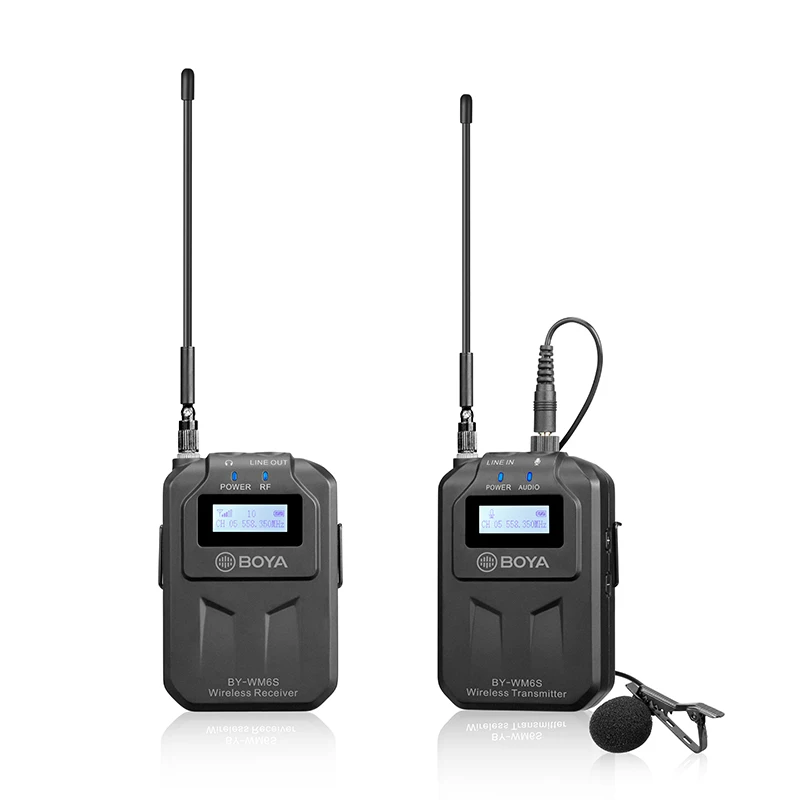 

BOYA BY-WM6S UHF Wireless Microphone System Compatible with smartphone, tablet, DSLR camcorder audio recorder 3 buyers