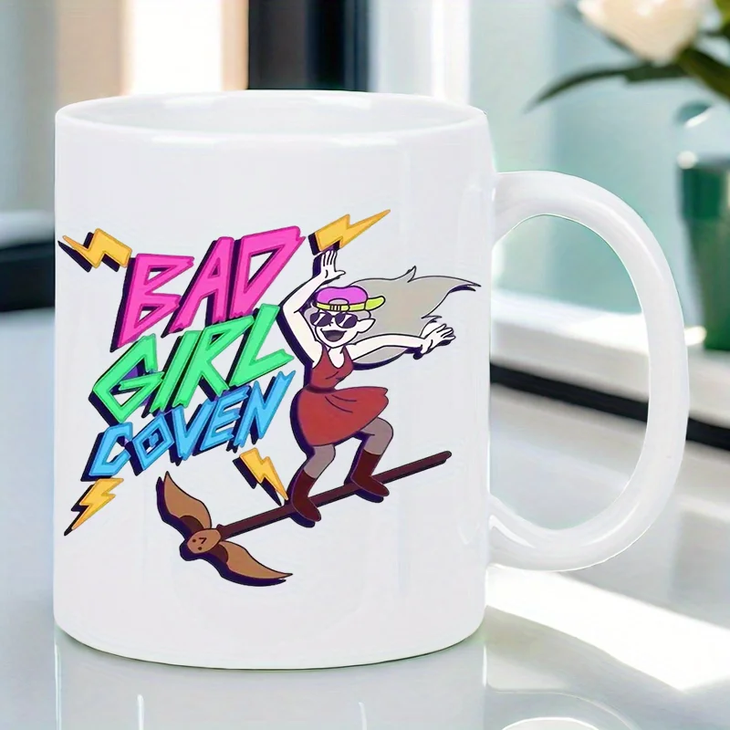 

BAD GIRL COVEN 11oz Cermic Coffee Mug - Reusble, Insulted,Trvel Mug, Hnd-Wsh Only - Perfect for Coffee Lovers, Men & Women white