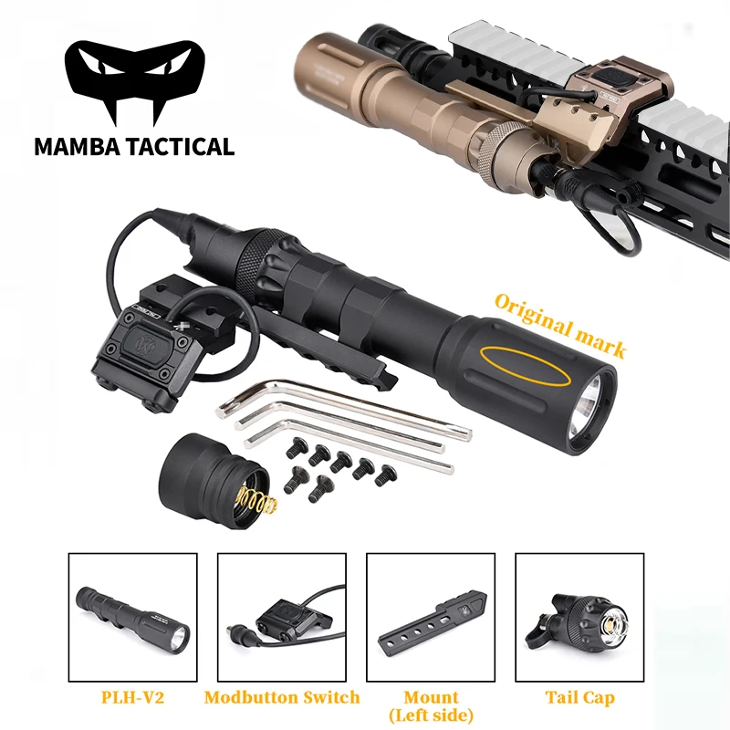

WADSN Metal Tactical Flashlight M300 M600 Scout Light Mount Base High Power 1300LM Flashlight Original Marking Dual Function Set