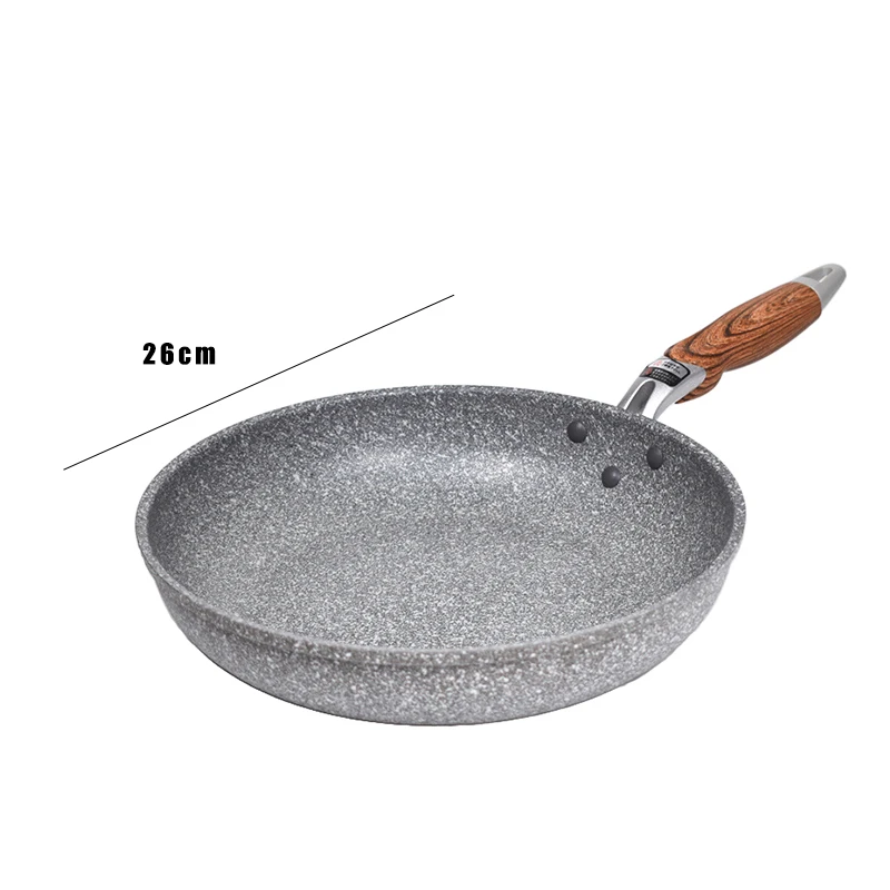 NONE Langlebige Stein-Brat-Wok-Pfanne, antihaftbeschichteter Keramiktopf, Induktionsfritteuse, Steak, Kochen, Gasherd, Pfanne, Kochgeschirr-Werkzeug für die Küche 4