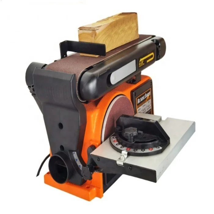 Small mini multifunctional belt and disc sander woodworking sanding polish grinding machine for plastic aluminum-alloy wood