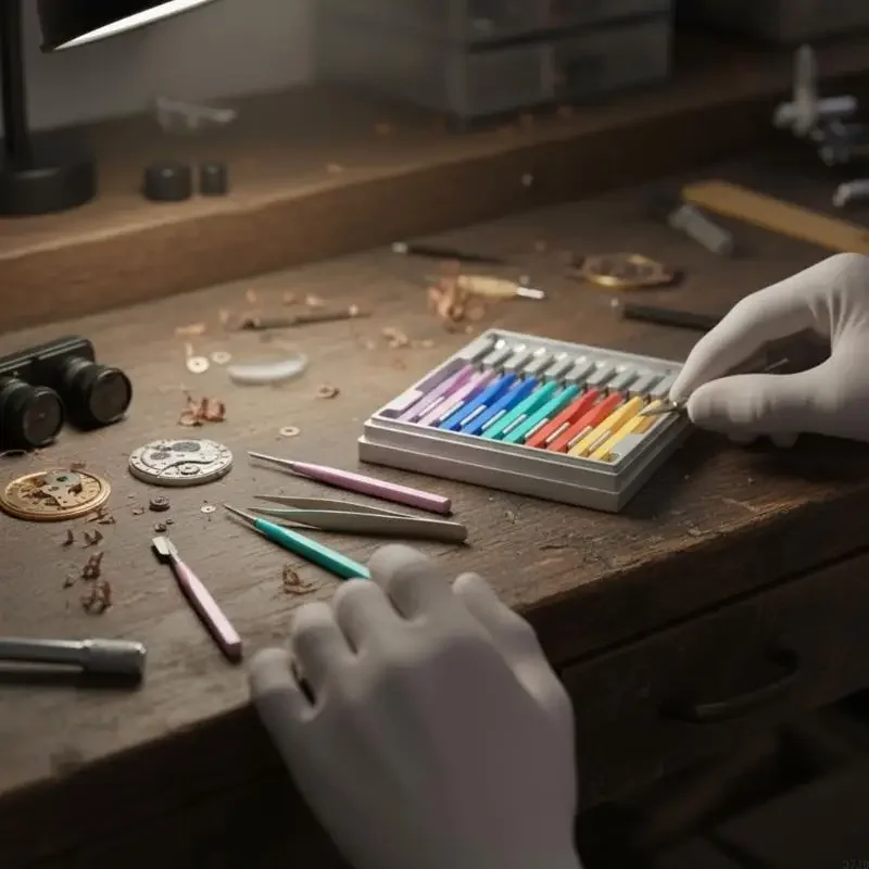 

Набор инструментов для ремонта сверхмощных часов, 10 подъемников из сплава с защитой от изгиба и небьющимся акриловым чехлом,