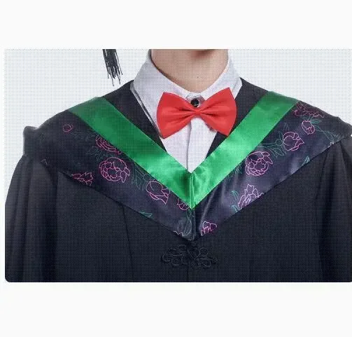 Uniforme da laurea Abito da dottore accademico Scuola Mentore rosso Include abito da cappello