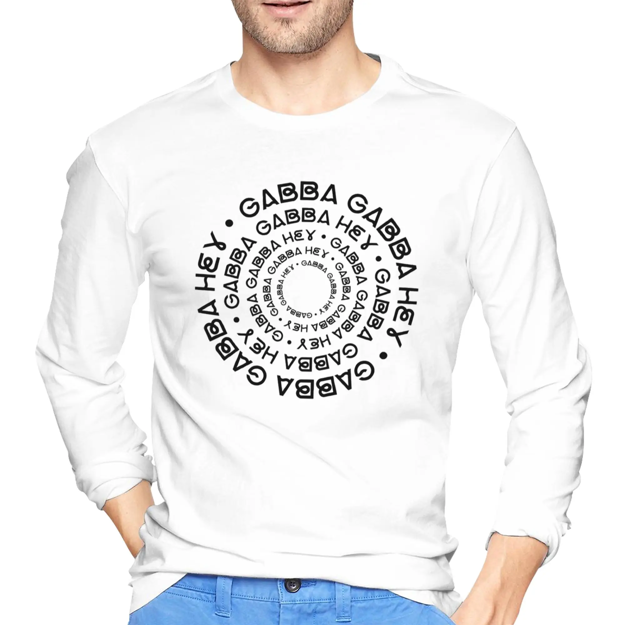 

Ramones XVIII Men's Long Sleeved T-shirt Breathable Round Neck T shirts Spring and Autumn Men tops