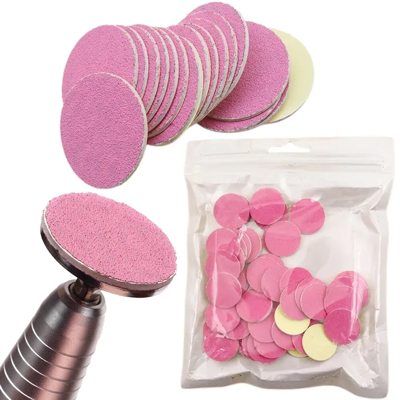 50pcs/Bag 80 Grit Disc Electric Foot File Dead Hard Skin Callus Remover Replaceable Sandpaper Professional Pedicure Tools