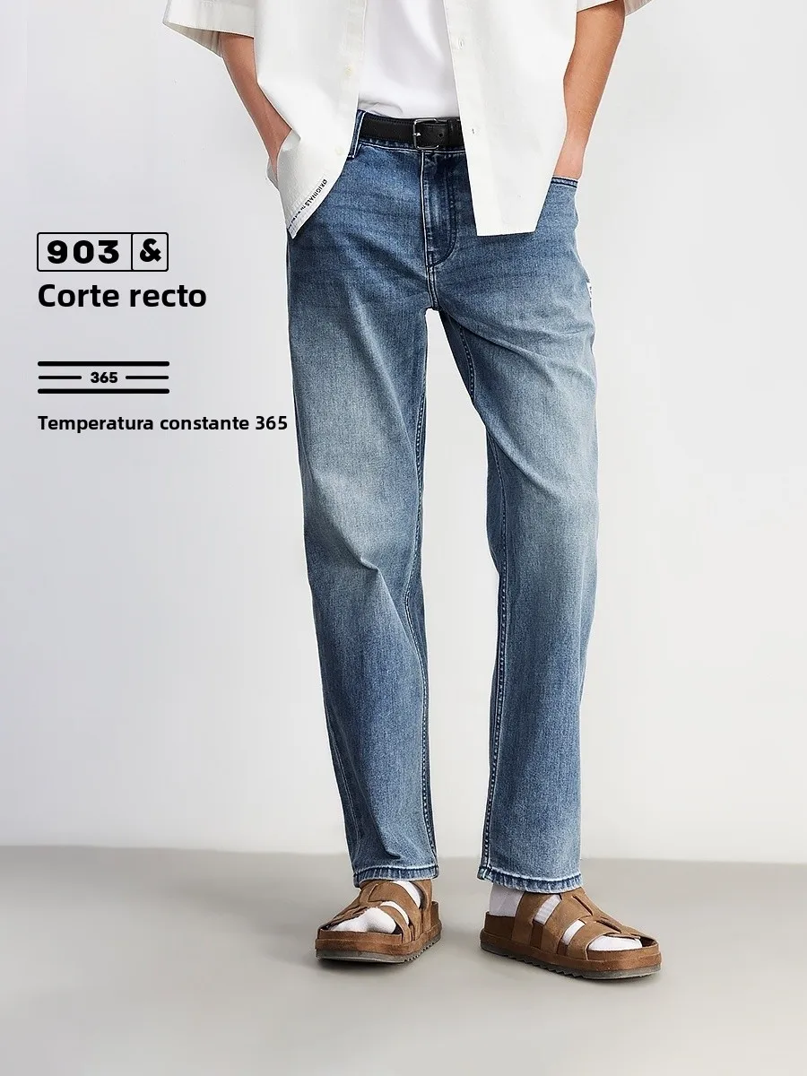 Jeans de Pierna Recta para Hombre Jack Jones, Primavera 2026, Nuevo Diseño Lavado con Efecto Desgastado, Pantalones Largos Ve...