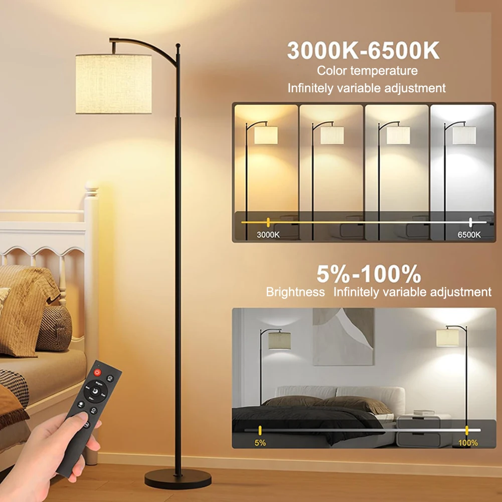 

LED Floor Lamp for Living Rooms Office Tall Standing Lamp for Bedroom Reading Corner Pole Lamp 3 Color Temperatures/RGB