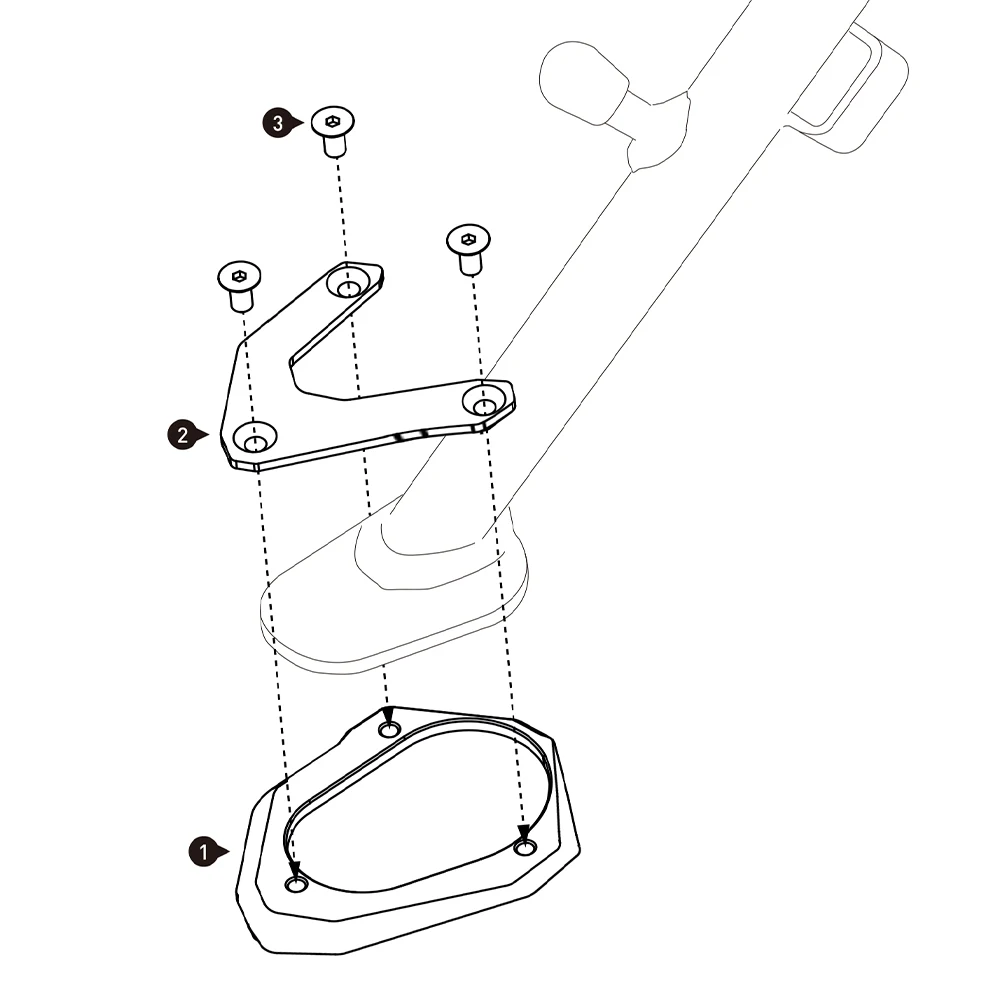 Placa de soporte lateral para motocicleta, extensión de soporte para BMW R1200R, 2004-2014, 2013, 2012, 2011, 2010, 2009, 2008 R, 1200R