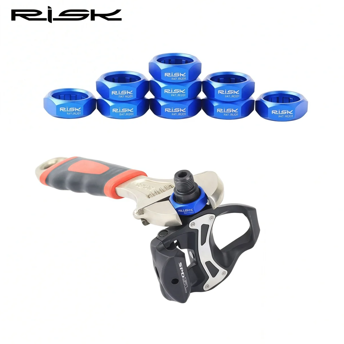 RISK 10T Clipless Pedal Lockring Tool – Axle Removal & Installation Socket For SHIMANO SPD / SPD-SL (M8140 M820 R550 R7000 etc.)