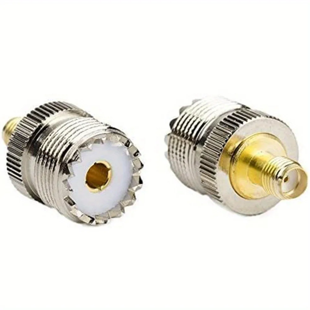 Adaptador coaxial RF SMA hembra a UHF hembra con conector SO-239, accesorios de adaptador de hardware, 2 unids/set