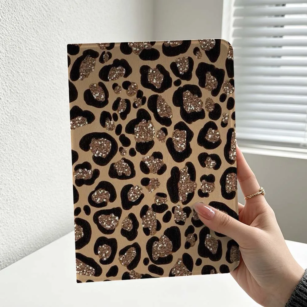 Luxurious Leopard Print Design For iPad Pro Air mini 7 6 5 4 3 2 1 9gen M5 M4 11th 10th A17 Pro A16 Soft Inch Tablet Case Cover