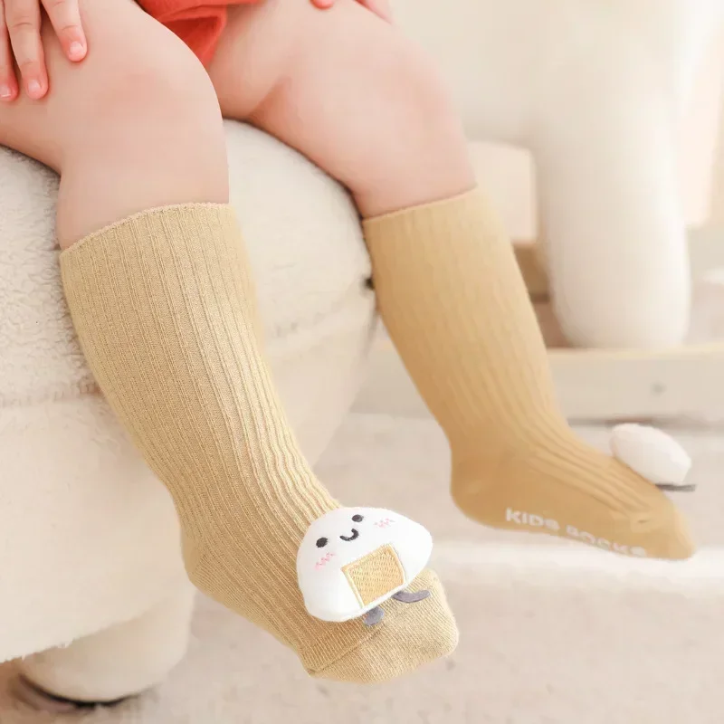 Calcetines de dibujos animados para niños, medias de tubo medio, calcetines largos para el hogar para niños pequeños, calcetines casuales para niños y niñas, moda de primavera y otoño