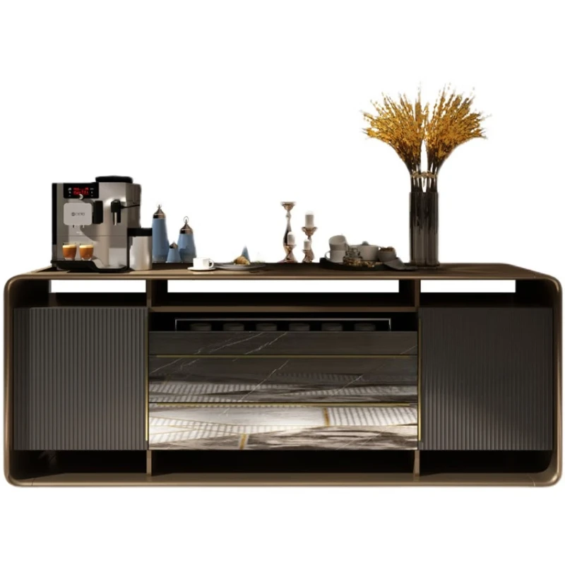 Light luxury solid wood dining side cabinet, modern simple Italian entrance cabinet