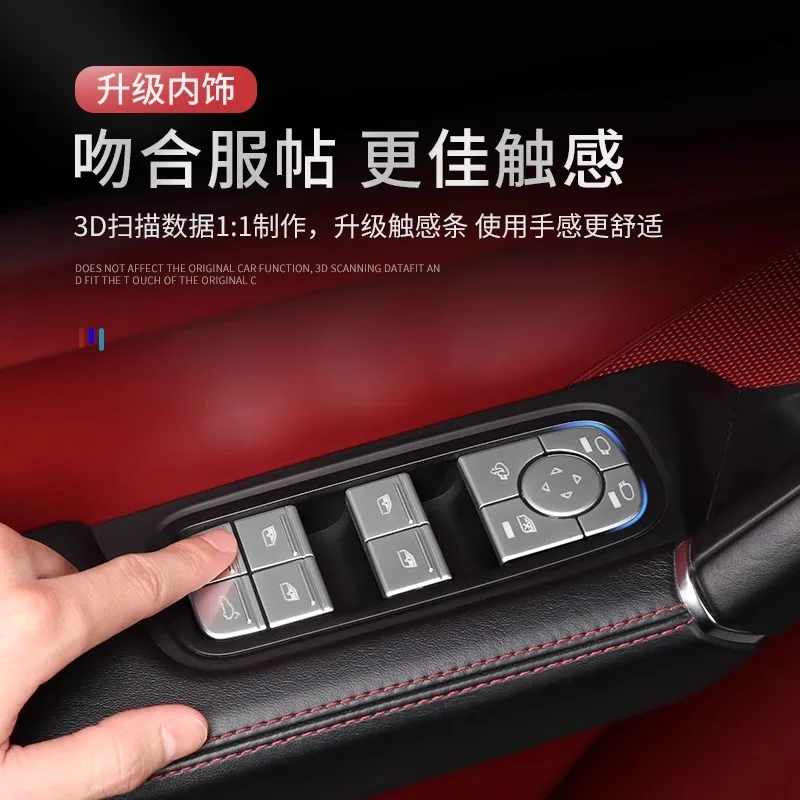 For Porsche Cayenne Macan Panamera Car Window Up Button Decorative Sticker Switch Window Interior Modification Accessories