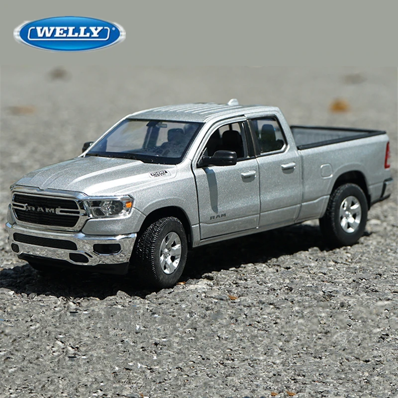 Welly 1/24 Dodge RAM 1500 Alloy Pickup Car Truck Model Diecast Metal Off-road Vehicles Car Model Simulation Collection Kids Gift