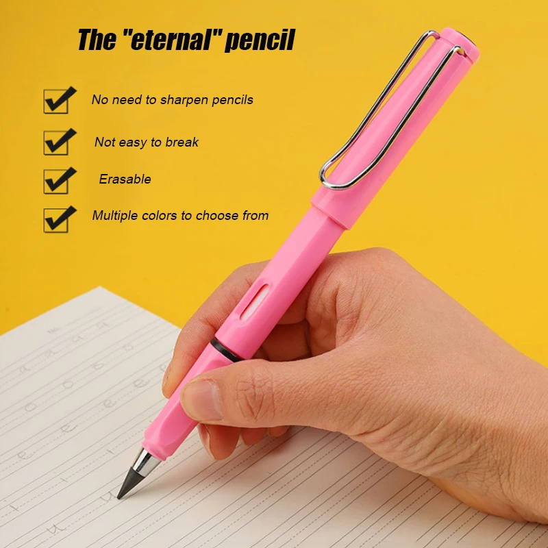 New Technology Unlimited Writing Pencil Durable No Ink Eternal Pen Art Sketch Painting Tools Kid Gift School Stationery