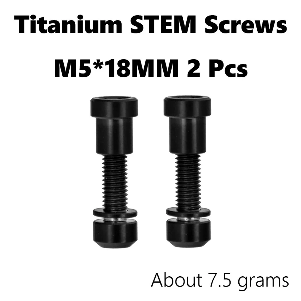 KOCEVLO Titanlegierung TC4 Vorbauschrauben M5x18mm Fahrradlenker Vorbauschraube mit Unterlegscheibe MTB Rennrad Vorbau Riser Schraube – Detail 5